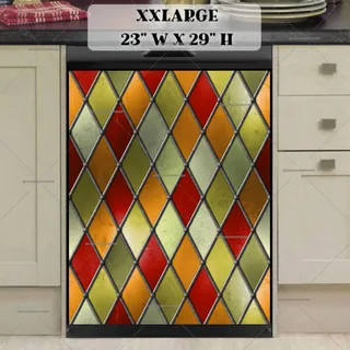 Preview of Beautiful Stained Glass Design #4 magnet in XX Large size.