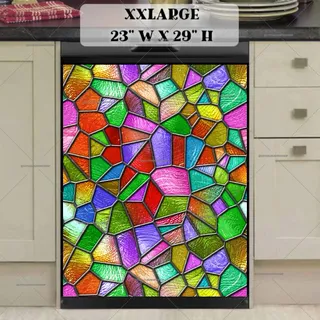 Preview of Beautiful Stained Glass Design #5 magnet in XX Large size.