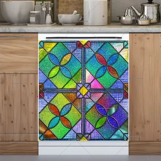 Preview of Beautiful Stained Glass Design #7 magnet.