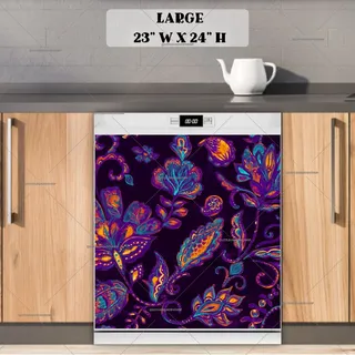 Preview of Beautiful Paisley Design #7 magnet in Large size.