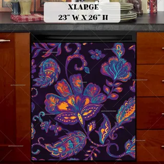 Preview of Beautiful Paisley Design #7 magnet in Extra Large size.