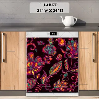 Preview of Beautiful Paisley Design #8 magnet in Large size.