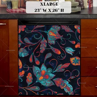 Preview of Beautiful Paisley Design #9 magnet in Extra Large size.