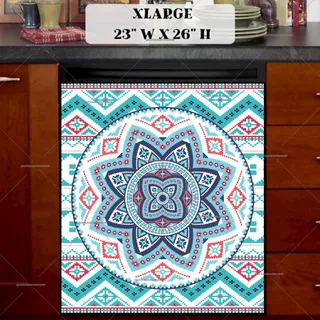 Preview of Beautiful Bohemian Mandala #12 magnet in Extra Large size.