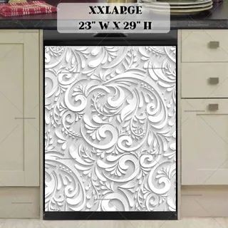 Preview of Folklore Light Grey Batik Design magnet in XX Large size.