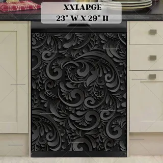 Preview of Folklore Black Batik Design magnet in XX Large size.