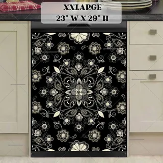 Preview of Traditional Black and White Pattern magnet in XX Large size.