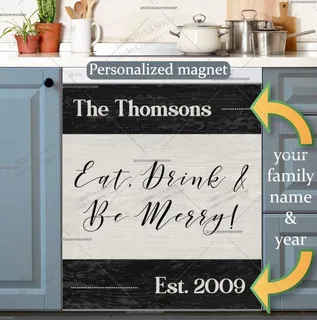 Preview of Personalized - Cute Kitchen Saying magnet.