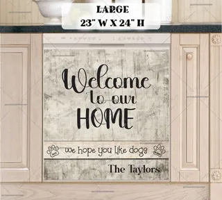 Preview of Personalized - Welcome to Our Home magnet in Large size.