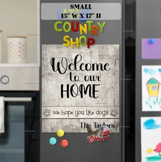 Preview of Personalized - Welcome to Our Home magnet in Small size.