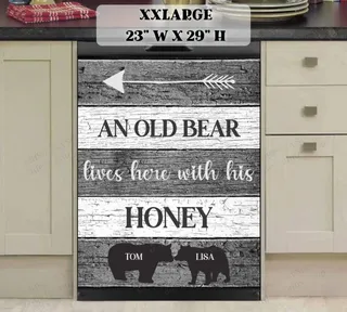 Preview of Personalized - An Old Bear and his Honey magnet in XX Large size.