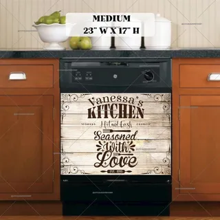 Preview of Personalized - Beautiful Kitchen Sign magnet in Medium size.