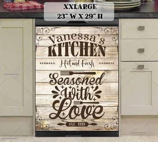 Preview of Personalized - Beautiful Kitchen Sign magnet in XX Large size.