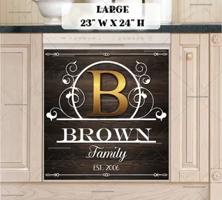 Preview of Personalized - Beautiful Family Sign magnet in Large size.