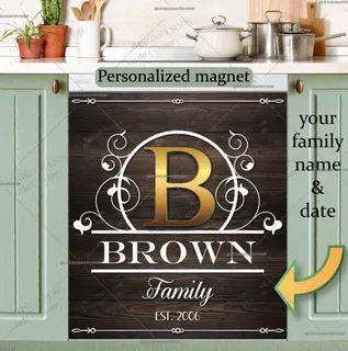 Preview of Personalized - Beautiful Family Sign magnet.