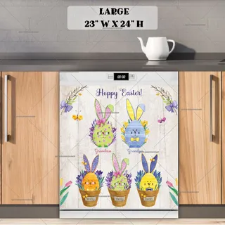 Preview of Personalized - Grandparents Easter Eggs magnet in Large size.