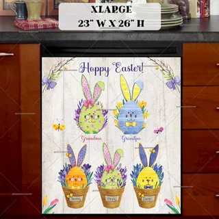 Preview of Personalized - Grandparents Easter Eggs magnet in Extra Large size.