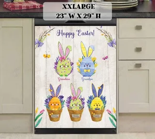 Preview of Personalized - Grandparents Easter Eggs magnet in XX Large size.