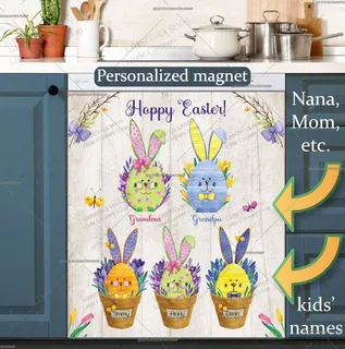 Preview of Personalized - Grandparents Easter Eggs magnet.