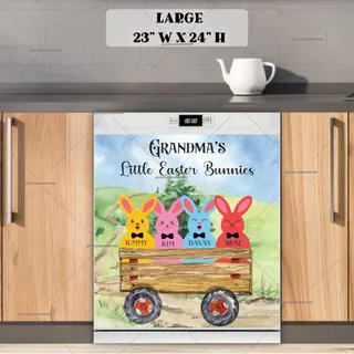 Preview of Personalized - Grandma's Easter Bunnies magnet in Large size.