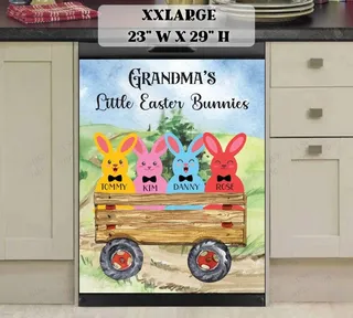 Preview of Personalized - Grandma's Easter Bunnies magnet in XX Large size.