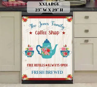 Preview of Personalized - Coffee Shop Sign magnet in XX Large size.