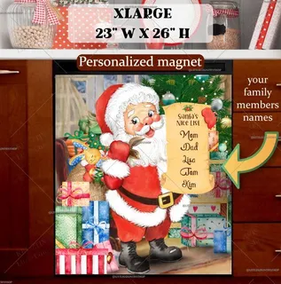 Preview of Personalized - Santa's Nice List magnet in Extra Large size.