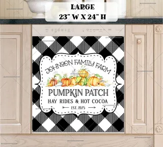 Preview of Personalized - Autumn Pumpkin Patch magnet in Large size.