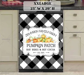 Preview of Personalized - Autumn Pumpkin Patch magnet in XX Large size.