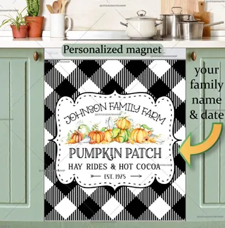 Preview of Personalized - Autumn Pumpkin Patch magnet.