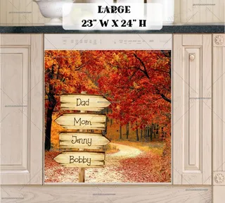 Preview of Personalized - Autumn Forest Sign magnet in Large size.