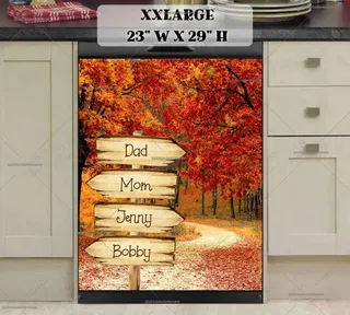 Preview of Personalized - Autumn Forest Sign magnet in XX Large size.