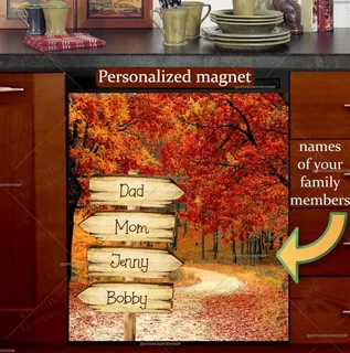 Preview of Personalized - Autumn Forest Sign magnet.