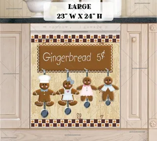 Preview of Gingerbread Spoon Family magnet in Large size.