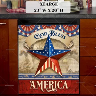 Preview of God Bless America magnet in Extra Large size.