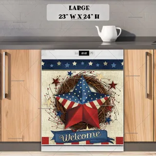 Preview of Patriot Barn Star and Wreath magnet in Large size.