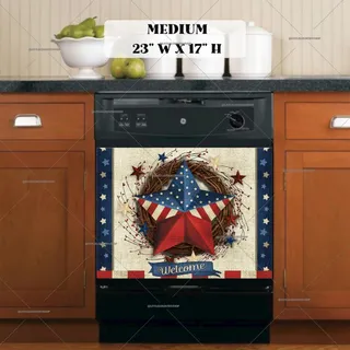 Preview of Patriot Barn Star and Wreath magnet in Medium size.