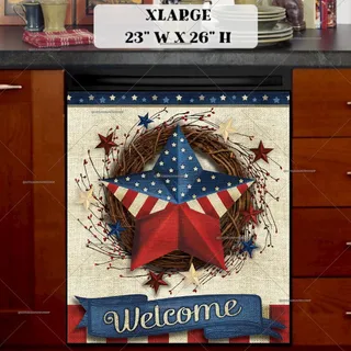 Preview of Patriot Barn Star and Wreath magnet in Extra Large size.