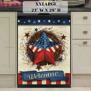 Preview of Patriot Barn Star and Wreath magnet in XX Large size.