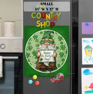 Preview of St. Patty Day Gnome magnet in Small size.