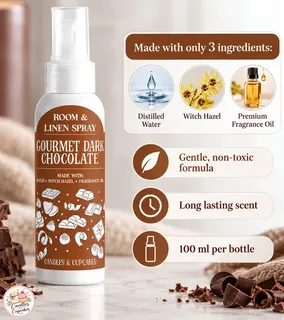 Preview of Gourmet Dark Chocolate Room and Linen Spray.