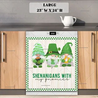 Preview of St. Patrick Day Shenanigan Gnomes magnet in Large size.