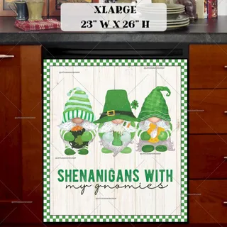 Preview of St. Patrick Day Shenanigan Gnomes magnet in Extra Large size.