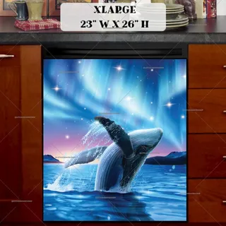 Preview of Humpback Whale and the Northern Light magnet in Extra Large size.