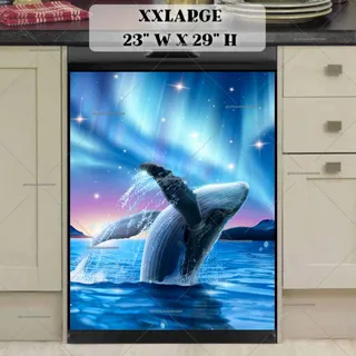 Preview of Humpback Whale and the Northern Light magnet in XX Large size.