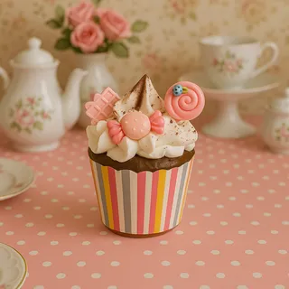 Preview of Faux Pink Sweets Cupcake.