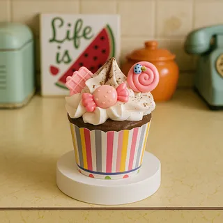 Preview of Faux Pink Sweets Cupcake.