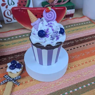 Preview of Faux Blueberry Cupcake.