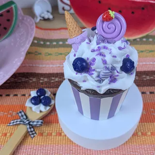Preview of Faux Blueberry Cupcake.