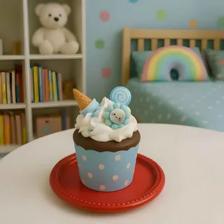 Preview of Faux Blueberry Cupcake.